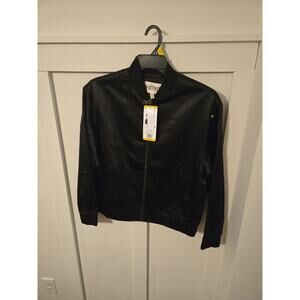 EDITED x Remi Bader Black Satin Bomber Jacket New with Tags